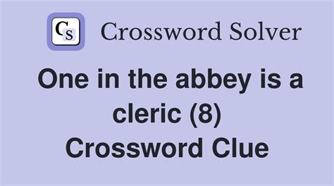 cleric crossword clue